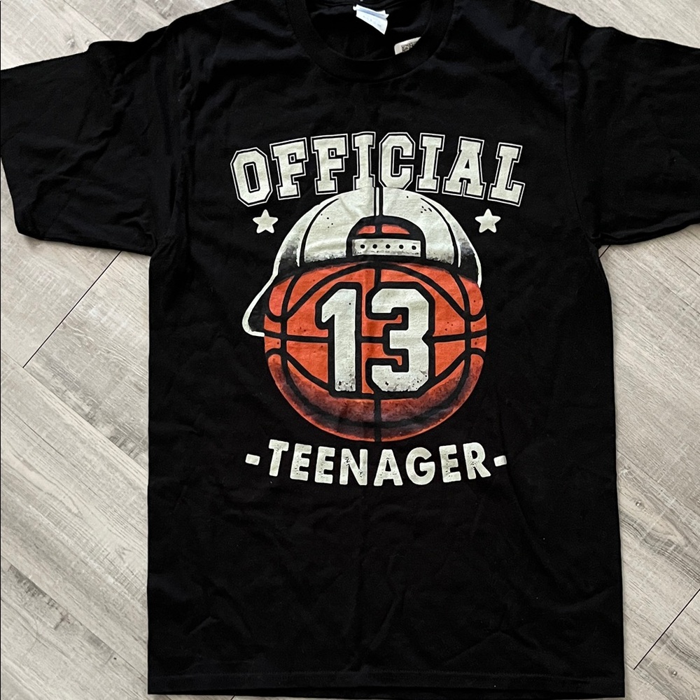 13th Birthday Shirt For Boy Basketball 13 Years Old Kid Gift T-Shirt